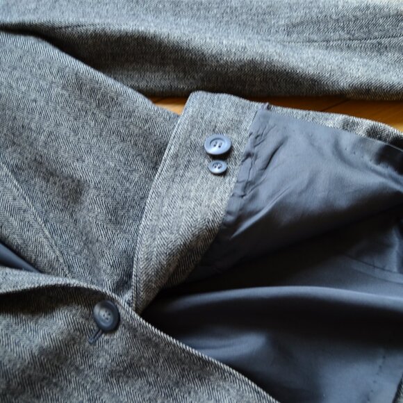 Pendleton Vintage Gray Wool Herringbone Preppy Academia Blazer Jacket Size 2 - Picture 9 of 15